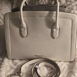Kate Spade White Leather Satchel Bag And Dust Bag